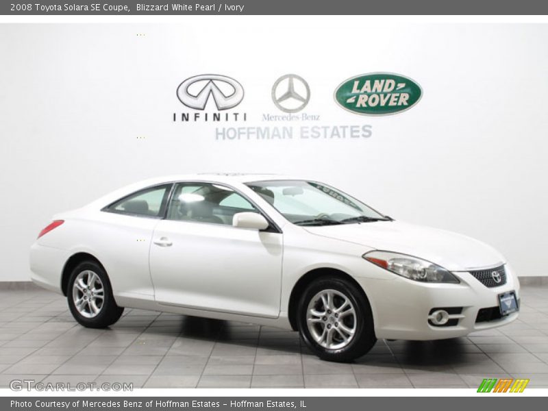 Blizzard White Pearl / Ivory 2008 Toyota Solara SE Coupe