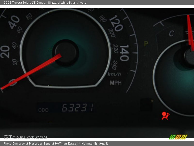 Blizzard White Pearl / Ivory 2008 Toyota Solara SE Coupe
