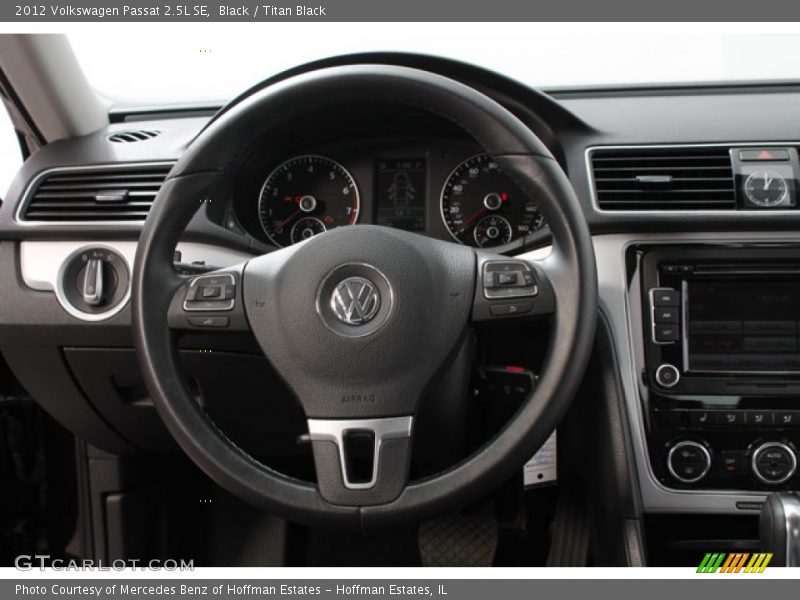 Black / Titan Black 2012 Volkswagen Passat 2.5L SE