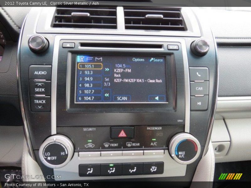 Classic Silver Metallic / Ash 2012 Toyota Camry LE