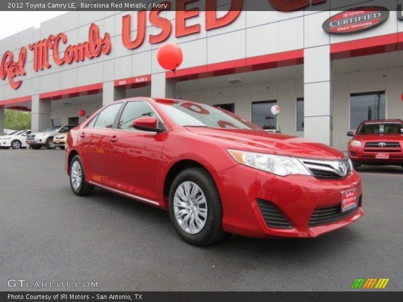 Barcelona Red Metallic / Ivory 2012 Toyota Camry LE