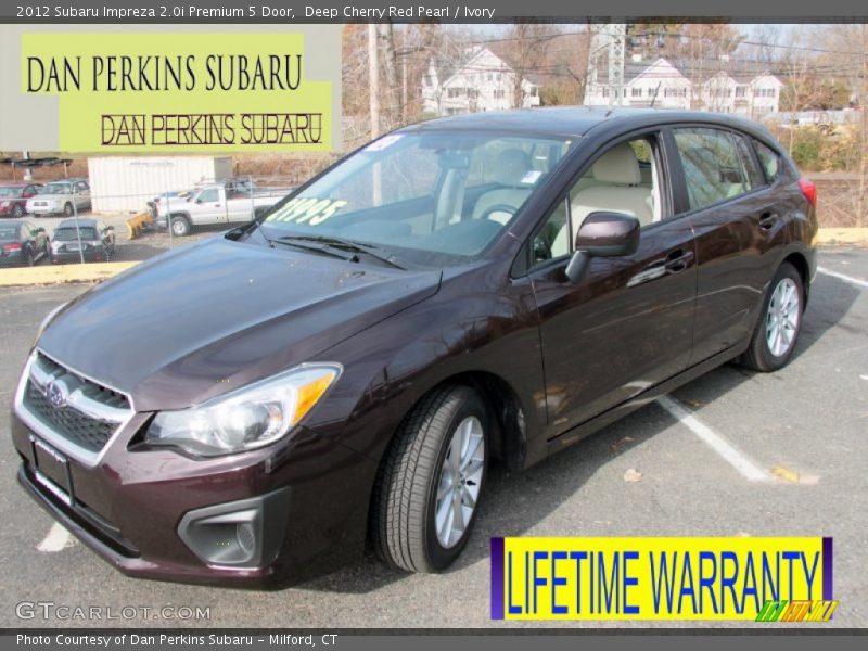 Deep Cherry Red Pearl / Ivory 2012 Subaru Impreza 2.0i Premium 5 Door