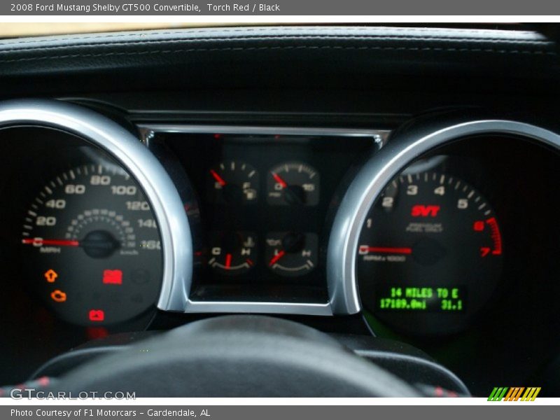 Torch Red / Black 2008 Ford Mustang Shelby GT500 Convertible