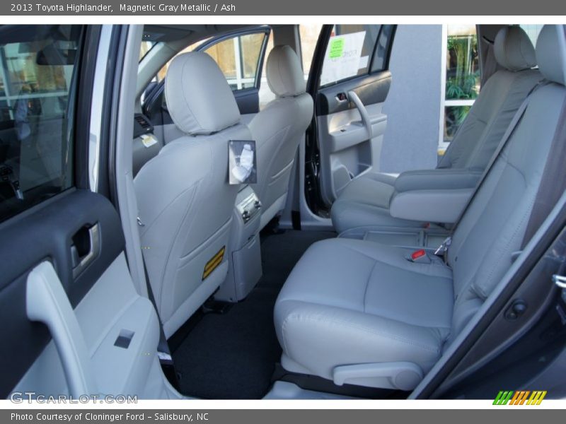 Rear Seat of 2013 Highlander 