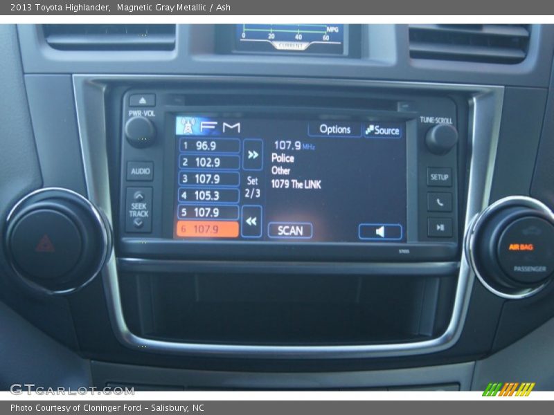 Audio System of 2013 Highlander 