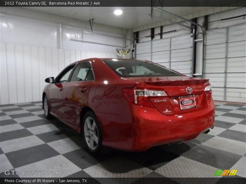 Barcelona Red Metallic / Ash 2012 Toyota Camry SE