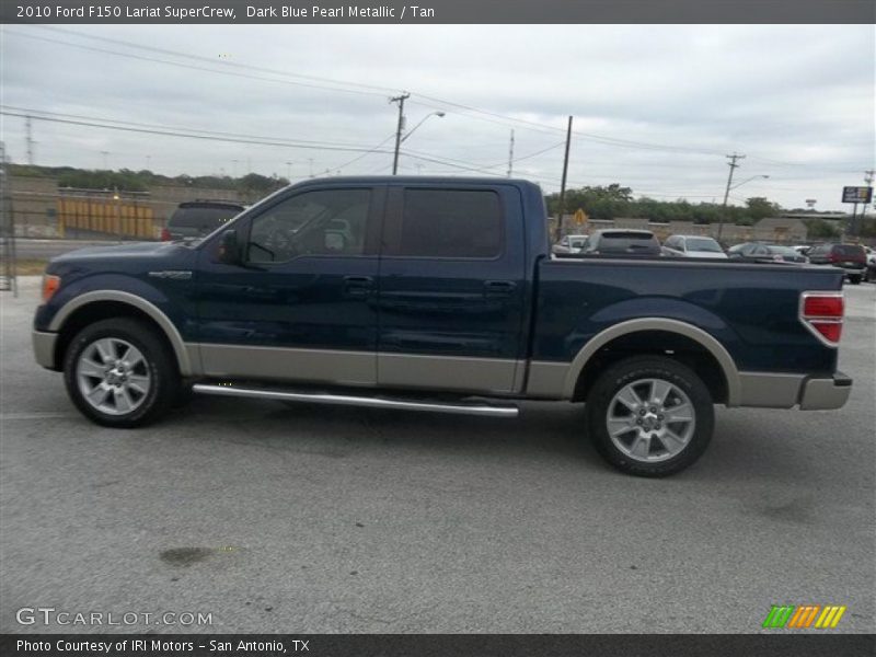 Dark Blue Pearl Metallic / Tan 2010 Ford F150 Lariat SuperCrew