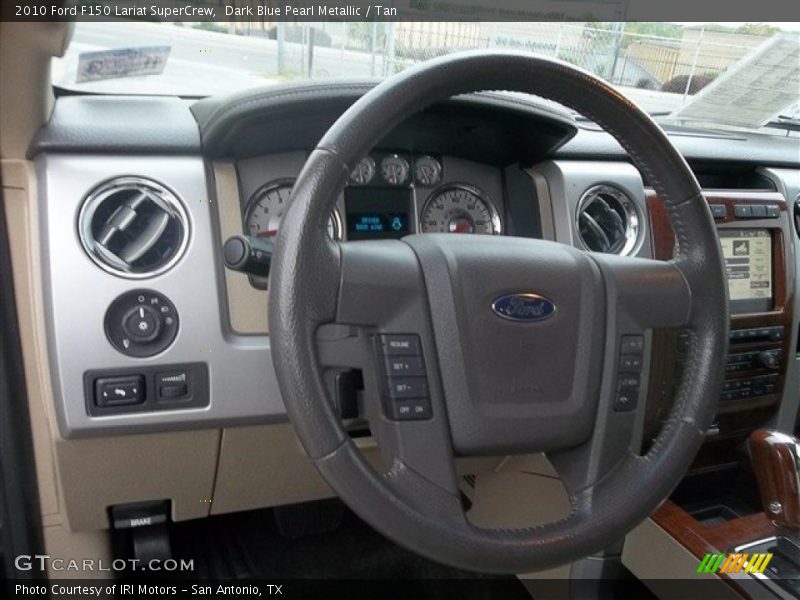 Dark Blue Pearl Metallic / Tan 2010 Ford F150 Lariat SuperCrew