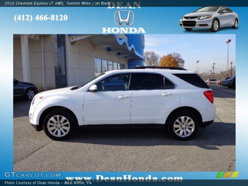 Summit White / Jet Black 2010 Chevrolet Equinox LT AWD