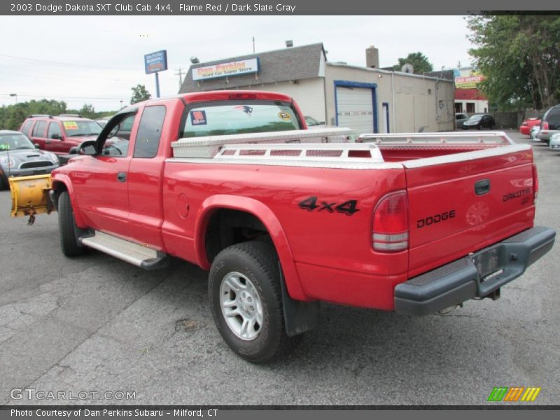 Flame Red / Dark Slate Gray 2003 Dodge Dakota SXT Club Cab 4x4