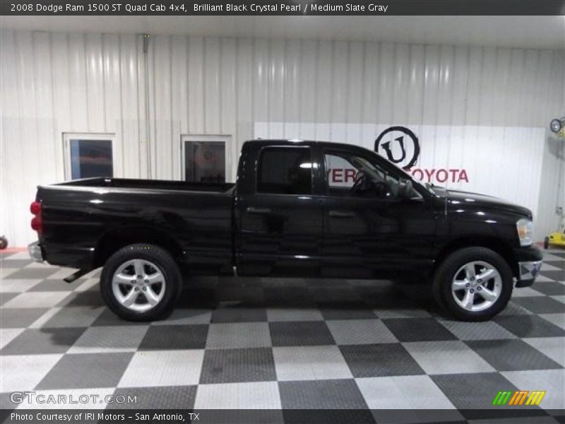 Brilliant Black Crystal Pearl / Medium Slate Gray 2008 Dodge Ram 1500 ST Quad Cab 4x4