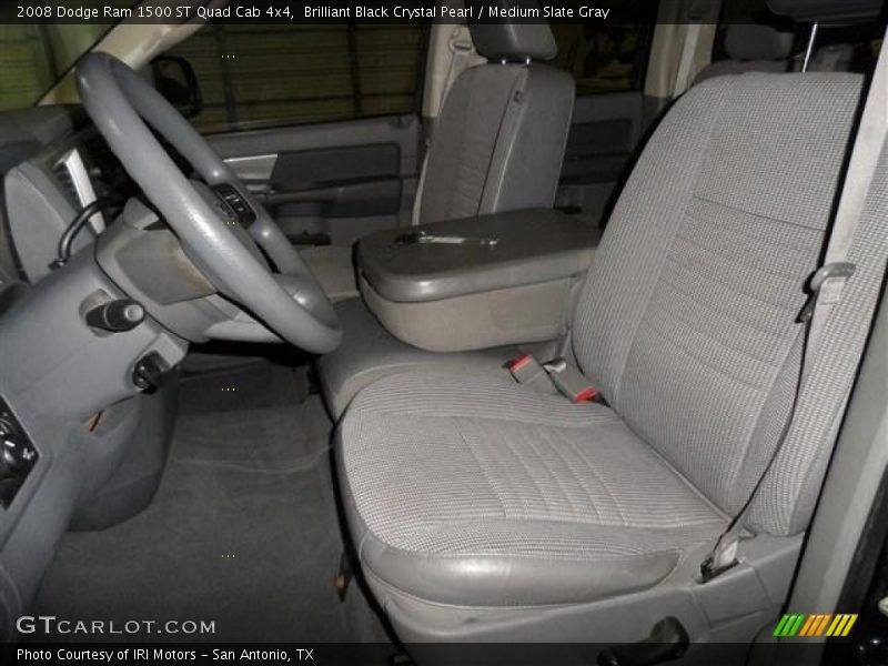 Brilliant Black Crystal Pearl / Medium Slate Gray 2008 Dodge Ram 1500 ST Quad Cab 4x4