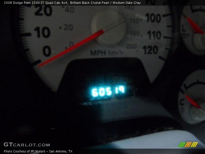 Brilliant Black Crystal Pearl / Medium Slate Gray 2008 Dodge Ram 1500 ST Quad Cab 4x4