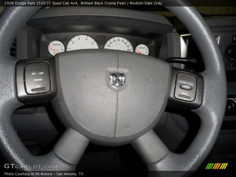 Brilliant Black Crystal Pearl / Medium Slate Gray 2008 Dodge Ram 1500 ST Quad Cab 4x4