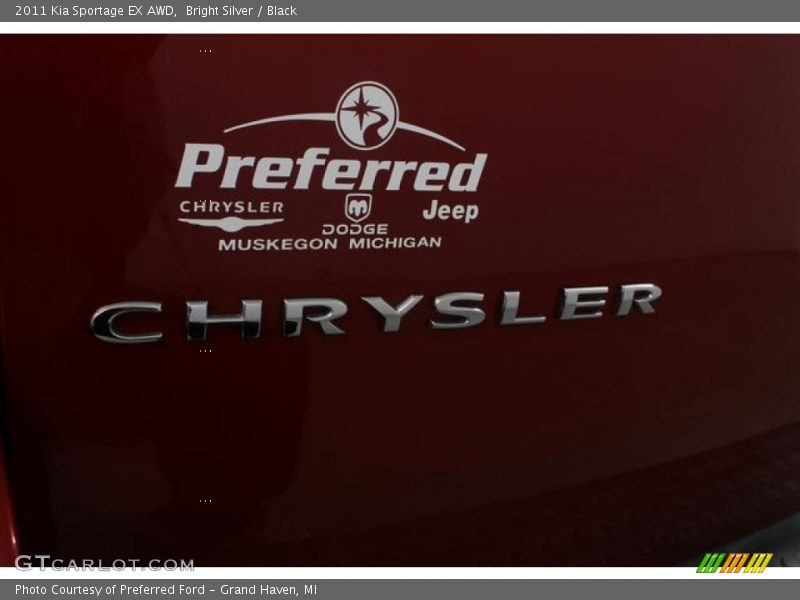Bright Silver / Black 2011 Kia Sportage EX AWD