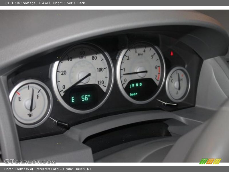 Bright Silver / Black 2011 Kia Sportage EX AWD