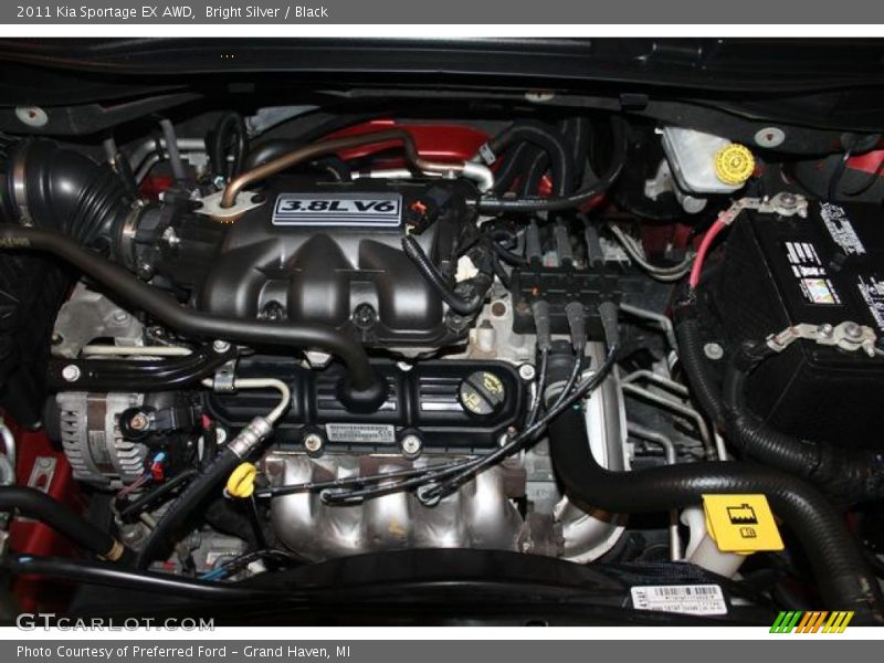 Bright Silver / Black 2011 Kia Sportage EX AWD