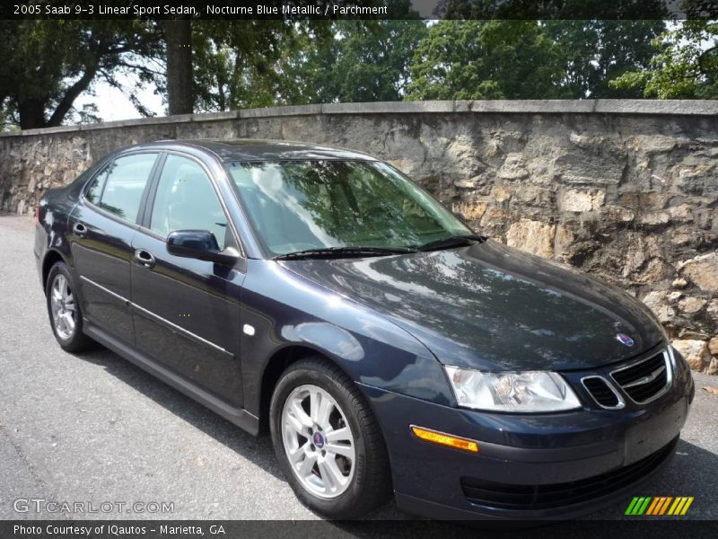 Nocturne Blue Metallic / Parchment 2005 Saab 9-3 Linear Sport Sedan