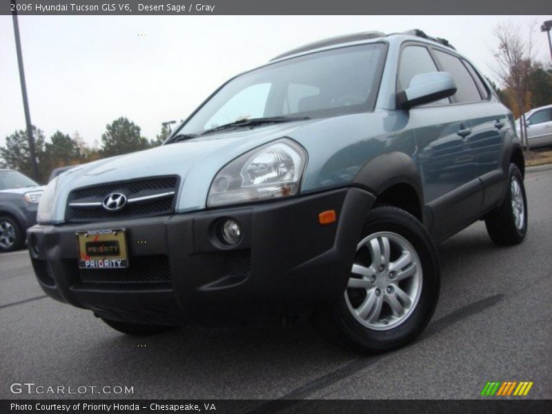 Desert Sage / Gray 2006 Hyundai Tucson GLS V6