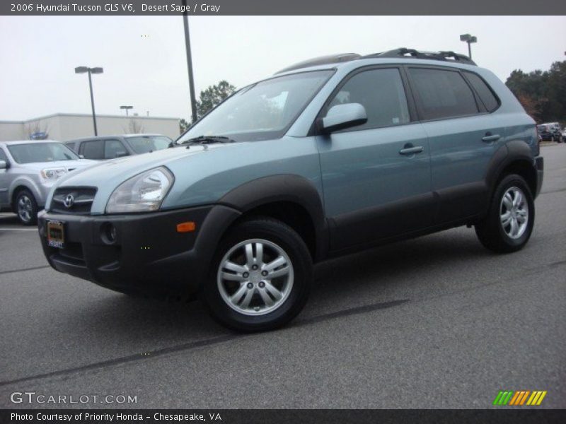 Desert Sage / Gray 2006 Hyundai Tucson GLS V6