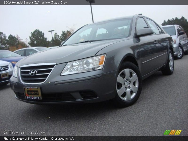 Willow Gray / Gray 2009 Hyundai Sonata GLS