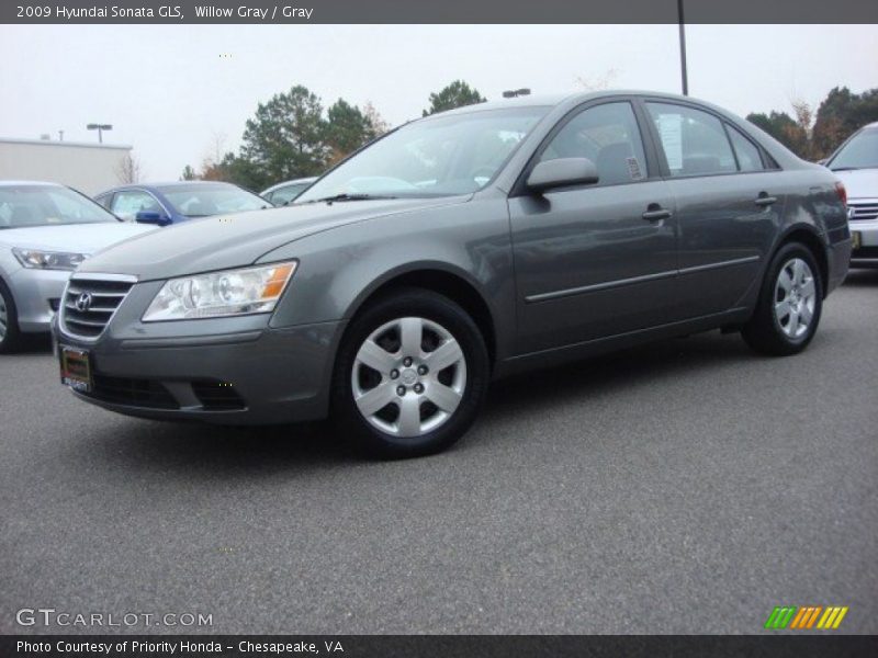 Willow Gray / Gray 2009 Hyundai Sonata GLS