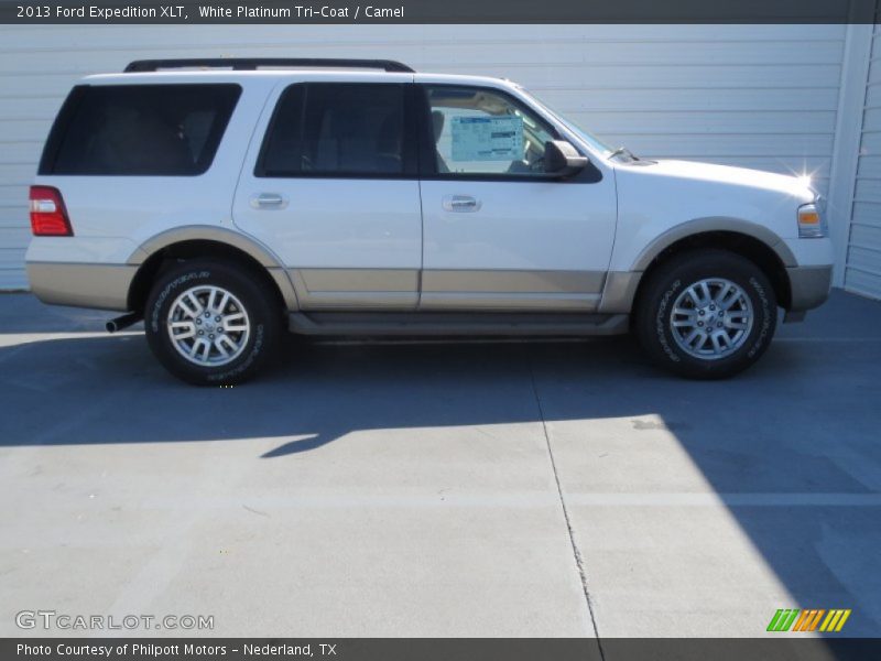 White Platinum Tri-Coat / Camel 2013 Ford Expedition XLT