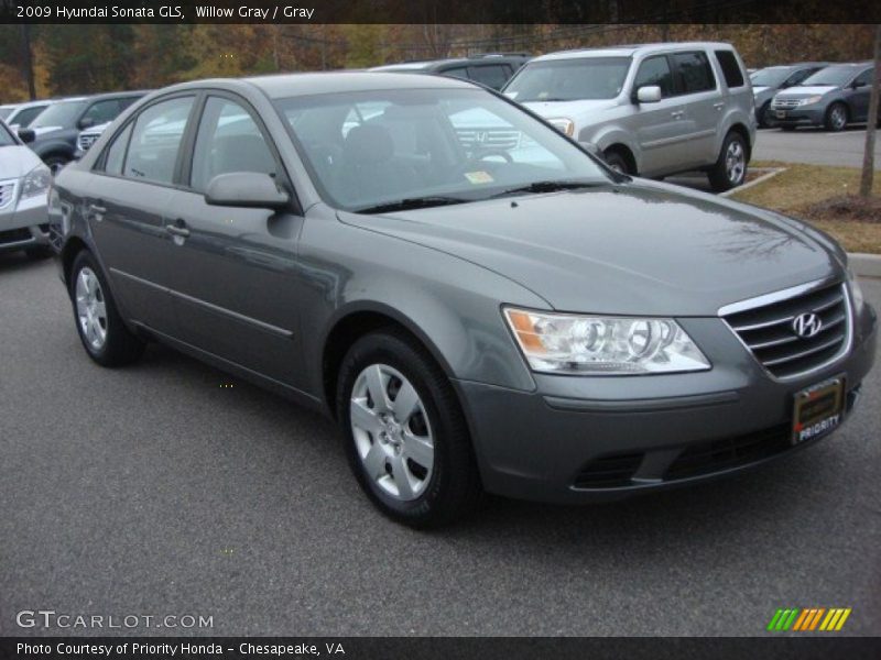 Willow Gray / Gray 2009 Hyundai Sonata GLS