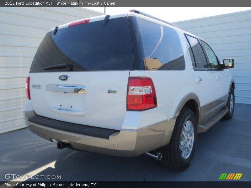 White Platinum Tri-Coat / Camel 2013 Ford Expedition XLT