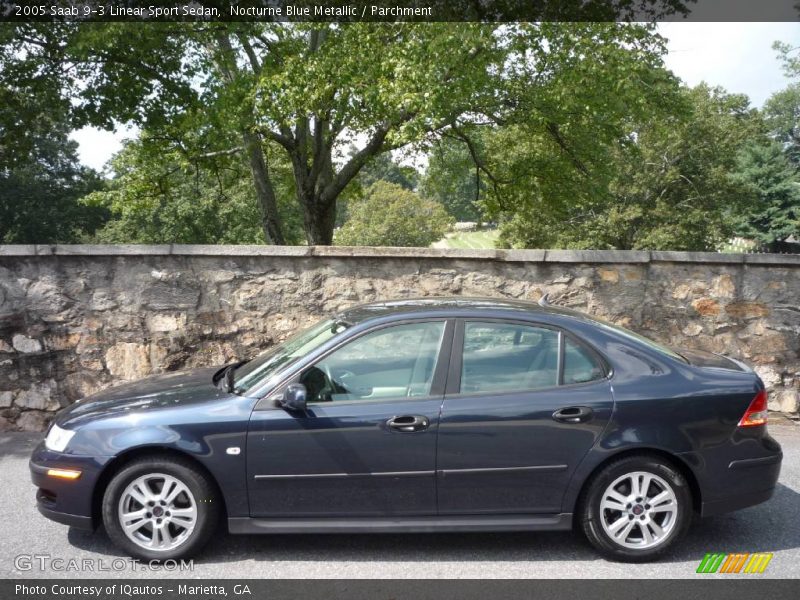 Nocturne Blue Metallic / Parchment 2005 Saab 9-3 Linear Sport Sedan