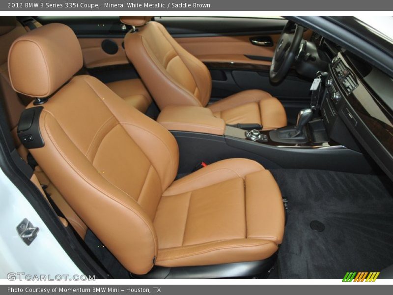 Mineral White Metallic / Saddle Brown 2012 BMW 3 Series 335i Coupe