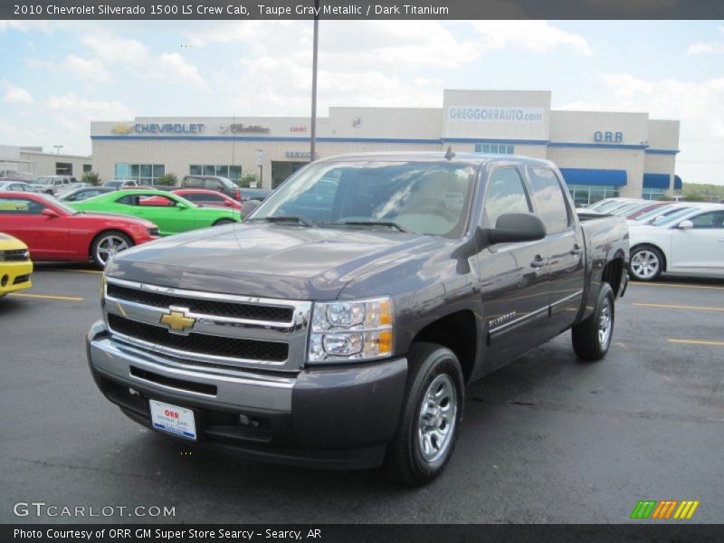Taupe Gray Metallic / Dark Titanium 2010 Chevrolet Silverado 1500 LS Crew Cab