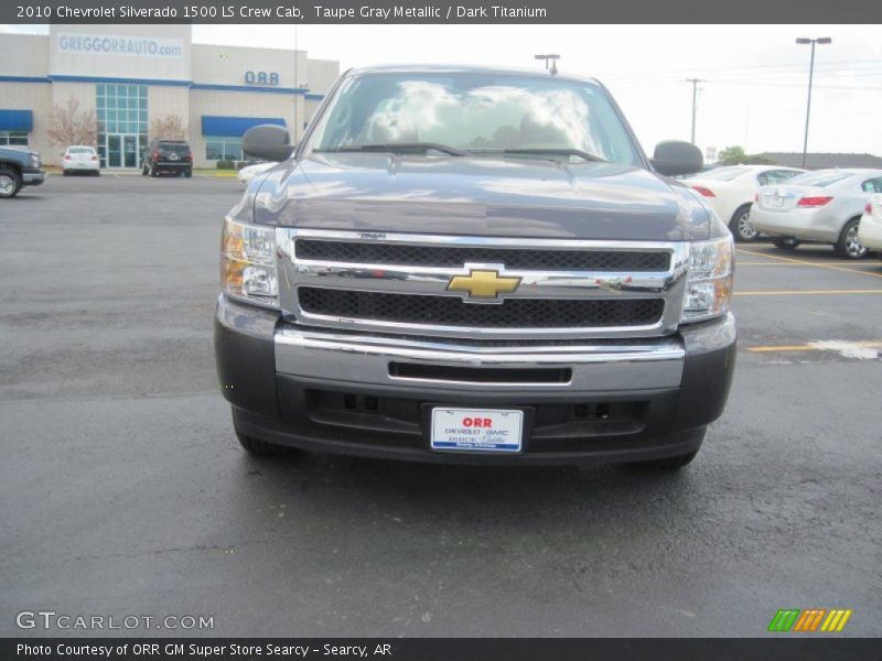 Taupe Gray Metallic / Dark Titanium 2010 Chevrolet Silverado 1500 LS Crew Cab