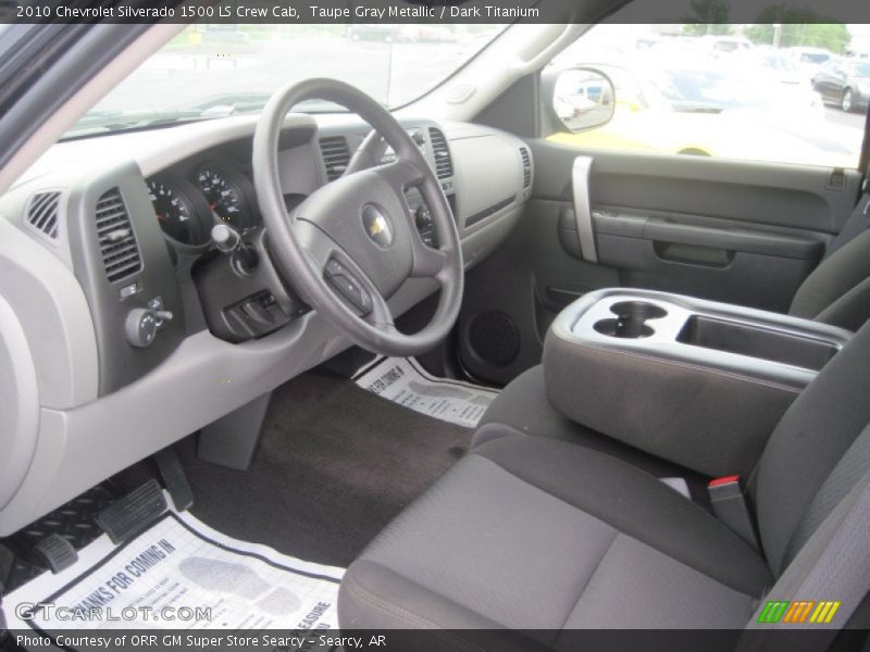 Taupe Gray Metallic / Dark Titanium 2010 Chevrolet Silverado 1500 LS Crew Cab