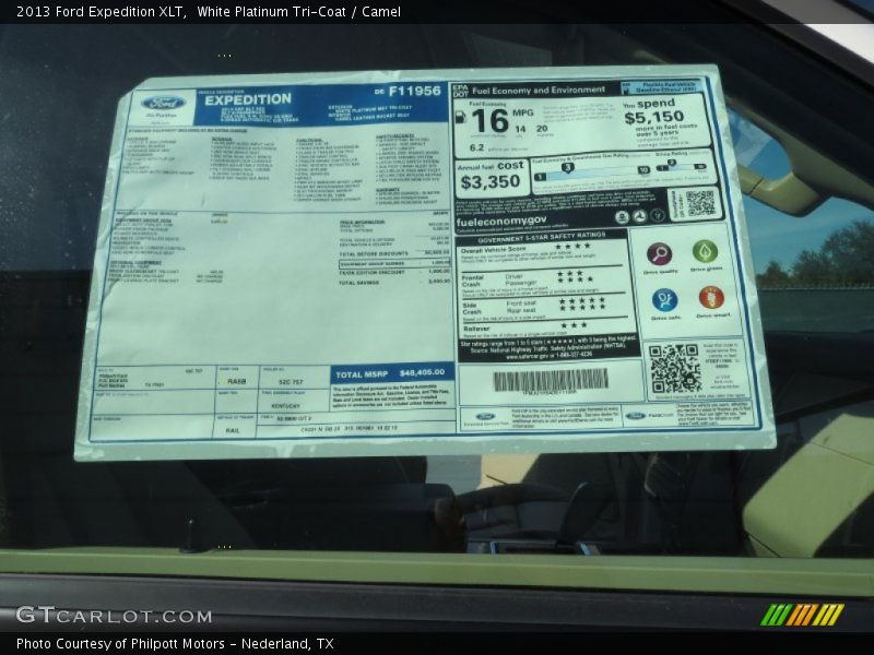  2013 Expedition XLT Window Sticker