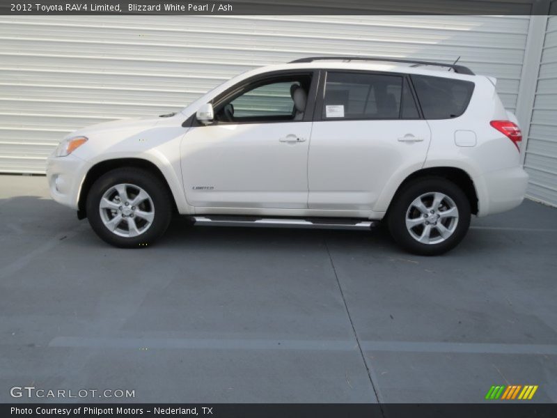 Blizzard White Pearl / Ash 2012 Toyota RAV4 Limited