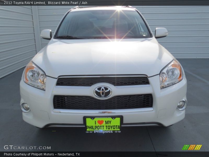 Blizzard White Pearl / Ash 2012 Toyota RAV4 Limited