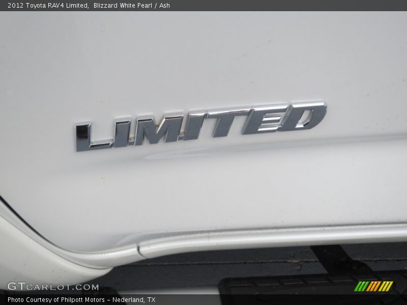Blizzard White Pearl / Ash 2012 Toyota RAV4 Limited