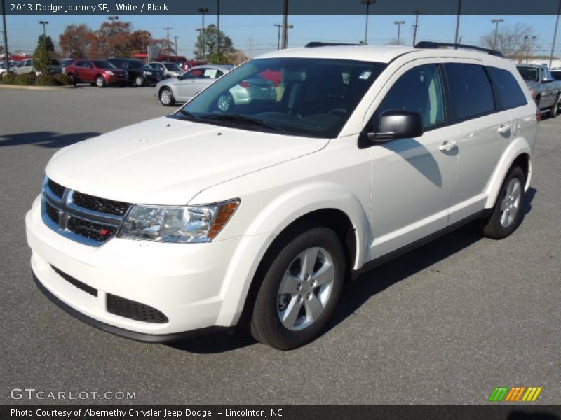 White / Black 2013 Dodge Journey SE