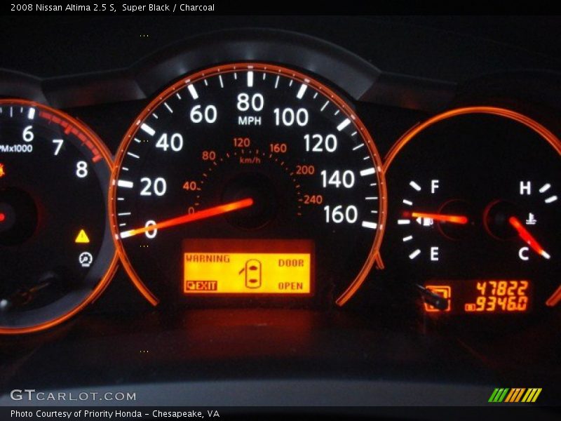 Super Black / Charcoal 2008 Nissan Altima 2.5 S