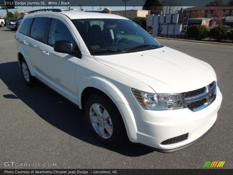 White / Black 2013 Dodge Journey SE