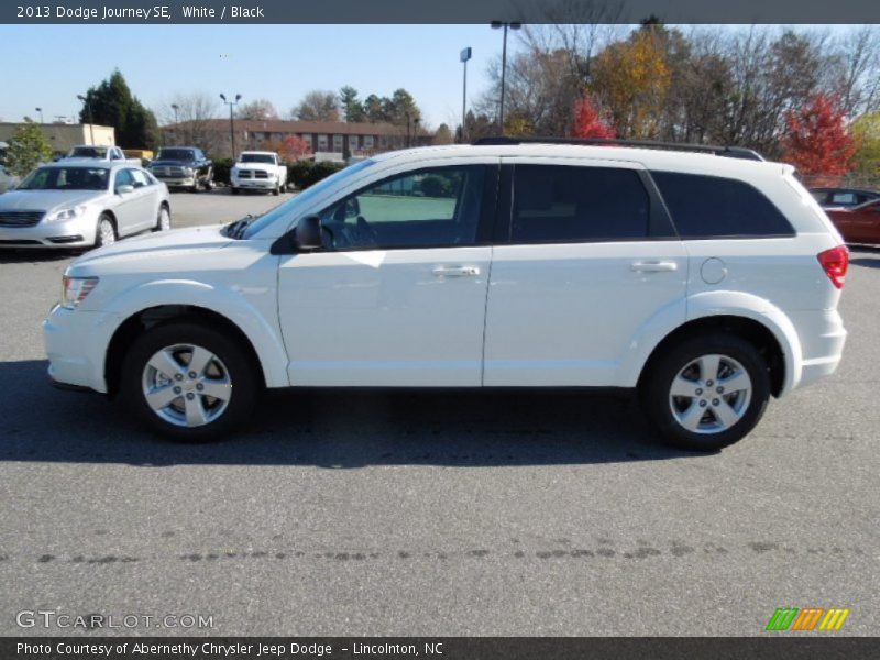 White / Black 2013 Dodge Journey SE