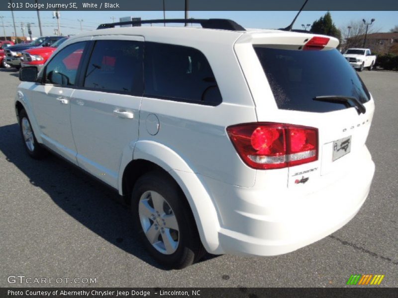 White / Black 2013 Dodge Journey SE
