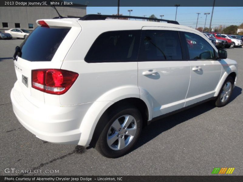 White / Black 2013 Dodge Journey SE