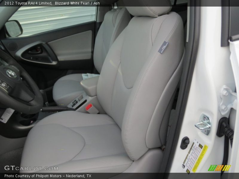 Blizzard White Pearl / Ash 2012 Toyota RAV4 Limited