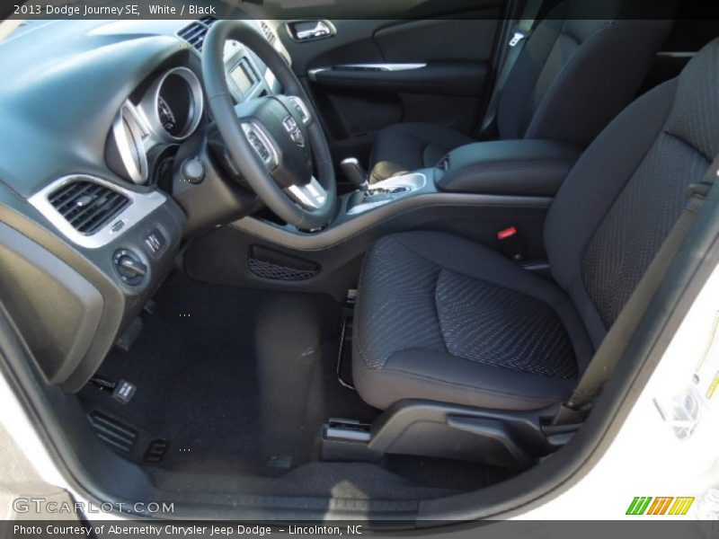 White / Black 2013 Dodge Journey SE