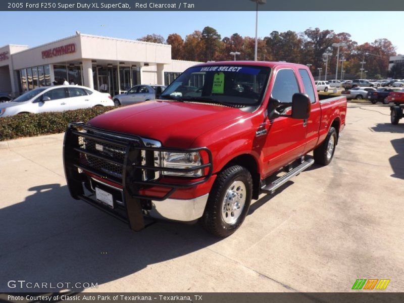 Red Clearcoat / Tan 2005 Ford F250 Super Duty XL SuperCab