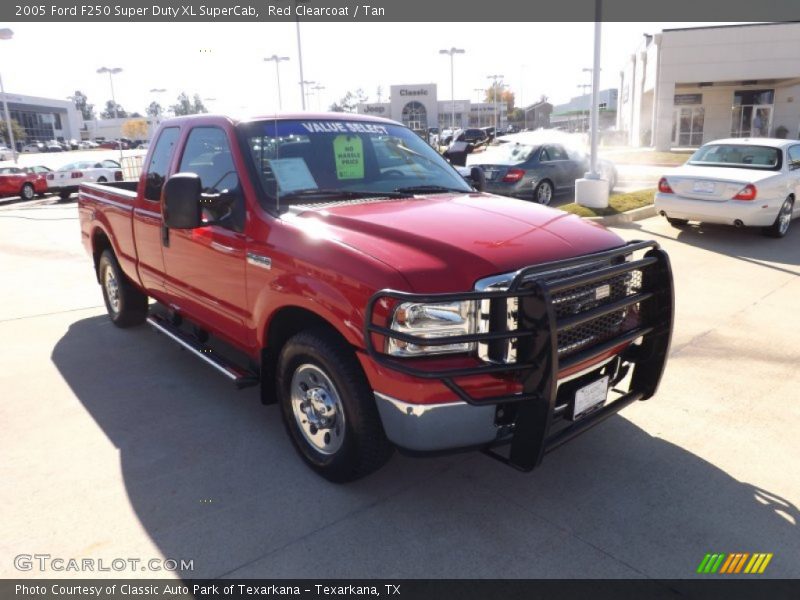 Red Clearcoat / Tan 2005 Ford F250 Super Duty XL SuperCab