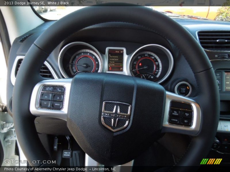 White / Black 2013 Dodge Journey SE