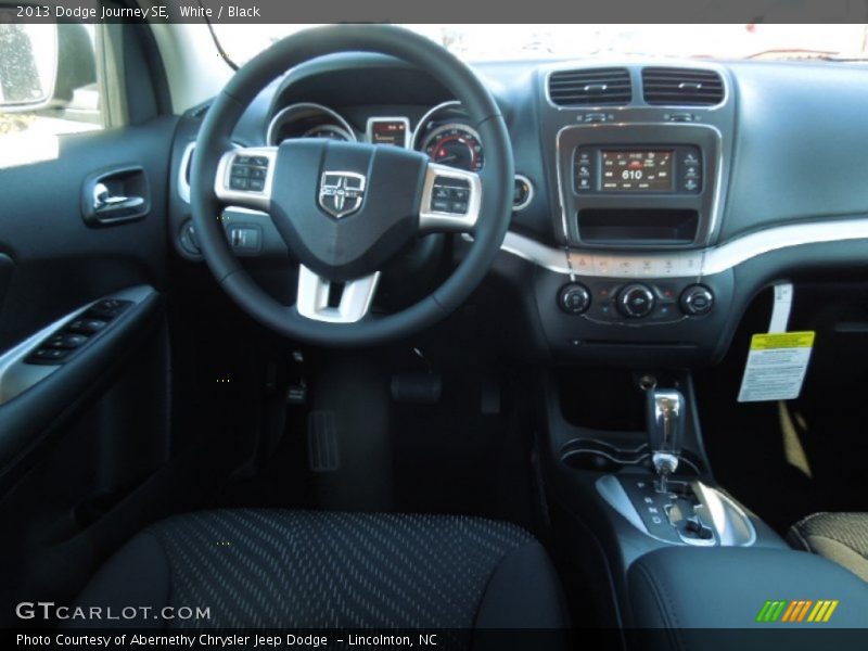 White / Black 2013 Dodge Journey SE